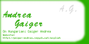 andrea gaiger business card
